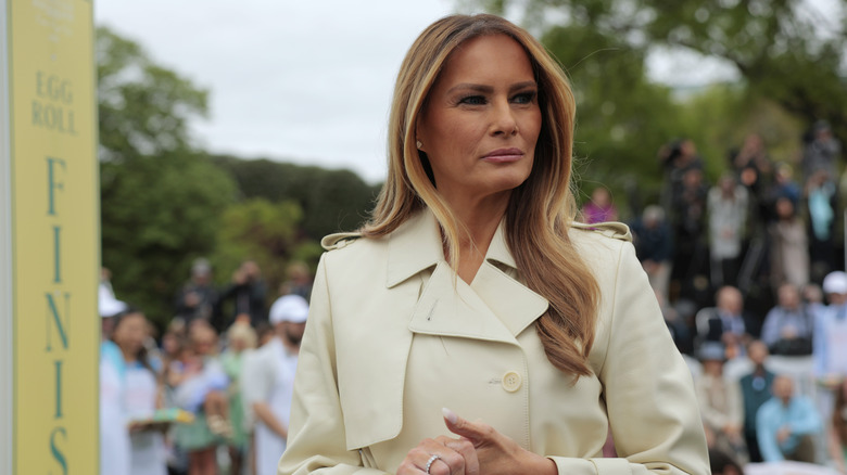 Melania Trump smirking