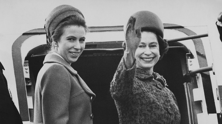 Princess Anne posing with her mother