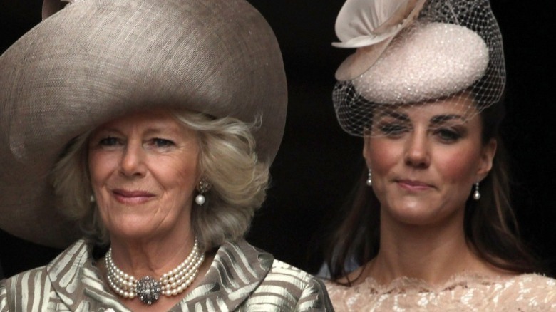 Kate Middleton, Camilla Parker Bowles smiling